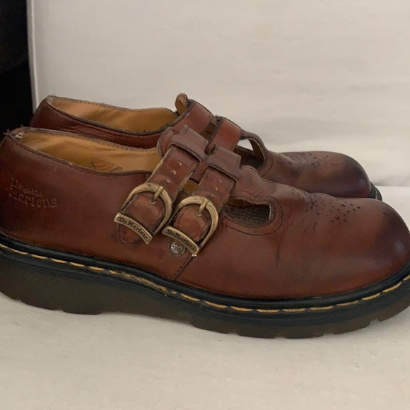 Dr Martens Double Buckle Mary Jane Brown Leather - Picture 3 of 15